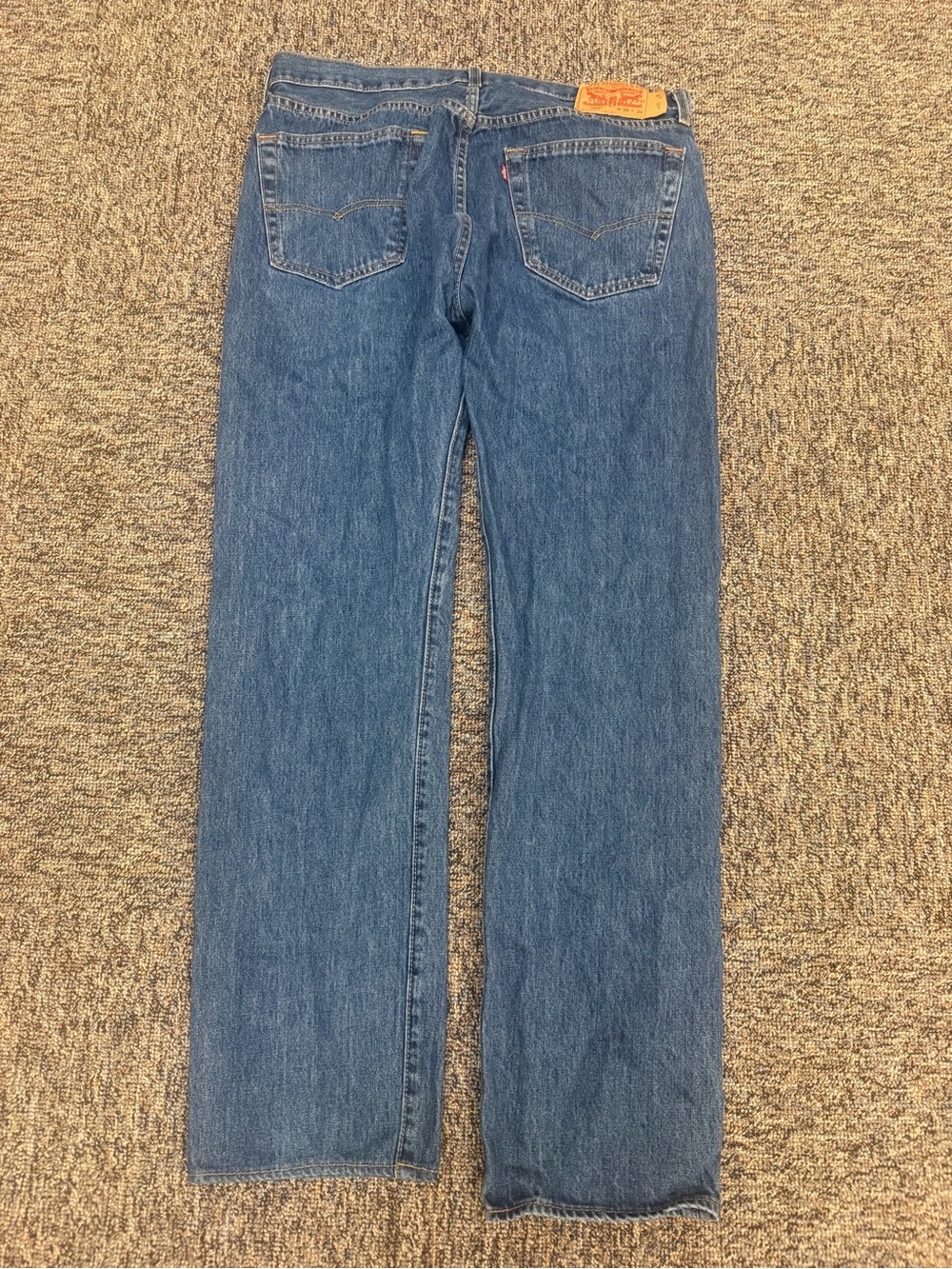 Levi's 501 Button Fly Blue Straight-Leg Men’s Jeans 36X34 Medium Wash - Picture 6 of 11